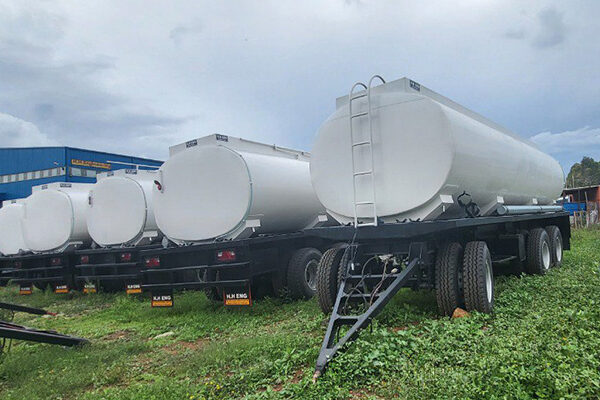3-Axle fuel Cargo Drawbar trailer